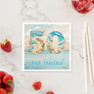 50th Birthday Beach Party Napkins