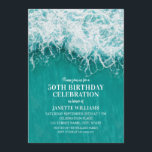 50th Birthday Beach Wave Turquoise Ocean Nautical Invitation<br><div class="desc">50th Birthday Beach Wave Turquoise Ocean Nautical Invitations Template. Feature romantic turquoise tropical summer seaside water,  white wave foam and simple,  elegant,  trendy typography. A modern birthday invitation template for celebrating your great day! Great for tropical,  Hawaii,  Caribbean,  Florida,  destination,  cruise beach birthdays and surfing lovers!</div>