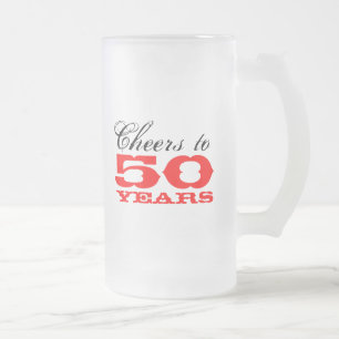 50th Birthday Beer Mug Gift for men