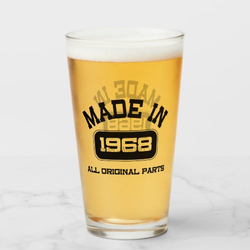 50th Birthday Beer Pint Glass