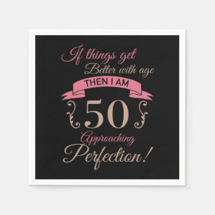 50th Birthday Better With Age Napkins
