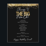 50th Birthday Big Five-oh Party Menu Flyer<br><div class="desc">Cheers to the Big Five-oh!  Menu. Script font highlights with easy to read serif name font. Make your own menu,  use your own text to create an elegant yet cheap and affordable event menu. Easy to personalize. Custom menu paper sheets.</div>