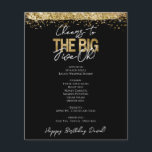 50th Birthday Big Five-oh Party Menu Flyer<br><div class="desc">Cheers to the Big Five-oh!  Menu. Script font highlights with easy to read serif name font. Make your own menu,  use your own text to create an elegant yet cheap and affordable event menu. Easy to personalize. Custom menu paper sheets.</div>