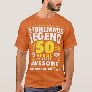 50th Birthday Billiards Player 50 Years Old T-Shirt