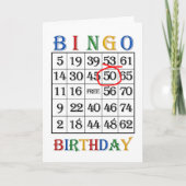 50th Birthday Bingo card | Zazzle