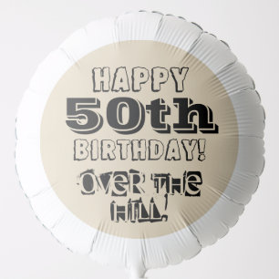 50th Birthday Black Brown Milestone Balloons
