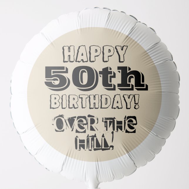 50th Birthday Black Brown Milestone Balloons (Front)