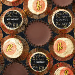 50th Birthday black gold glitter modern elegant Reese's Peanut Butter Cups<br><div class="desc">50th Birthday black gold glitter modern elegant party favours. Food sweets party favor gift idea</div>