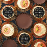 50th Birthday black gold glitter modern elegant Reese's Peanut Butter Cups<br><div class="desc">50th Birthday black gold glitter modern elegant party favours. Food sweets party favor gift idea</div>