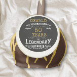 50th Birthday Black Gold Legendary Retro Cake Pops<br><div class="desc">Personalized elegant cake pops that are easy to customize for that special 50th birthday party. The retro black and gold design adds a touch of refinement to that special celebration.</div>