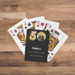 50th birthday black gold photo poker cards<br><div class="desc">Black background.  Personalize and add a photo,  name,  age,  date.</div>