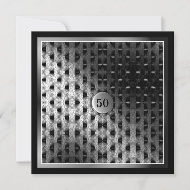 50th Birthday Black Silver (Photograph) (Front)
