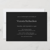 50th Birthday Black White Minimalist Custom Photo Invitation | Zazzle