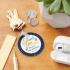 50th Birthday Blue Glitter And Gold Thank You