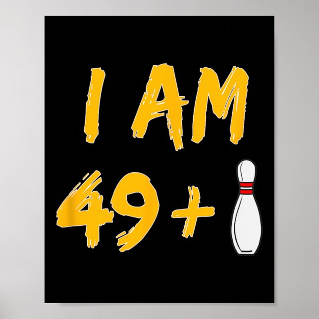 50th Birthday Bowling Shirt Funny Bowler Party Gif Poster (Front)