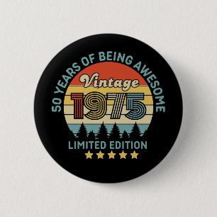 50th Birthday Button