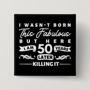 50th Birthday Button