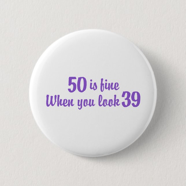 50th Birthday Button (Front)