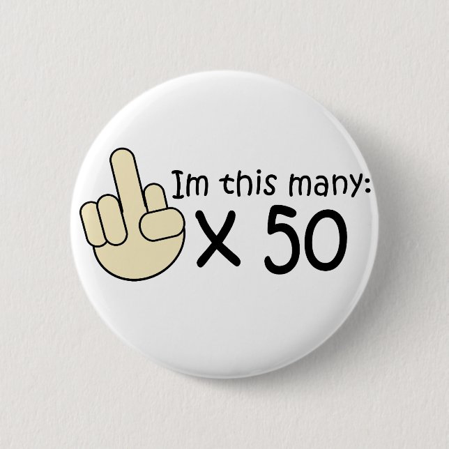 50th Birthday Button (Front)