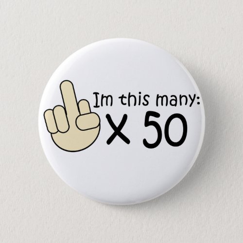 50th Birthday Button