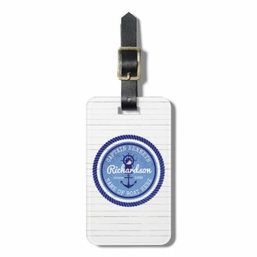 50th Birthday Captain Nautical Rope Anchor Helm Bag Tag 50th Birthday Captain Nautical Rope Anchor Helm Bag Tag
