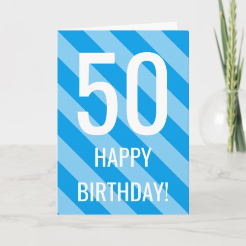 50th Birthday card for 50 year old man or woman