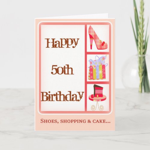 50th Birthday Card for Women