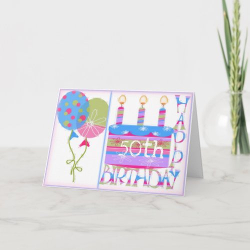 50th Birthday Card for Women