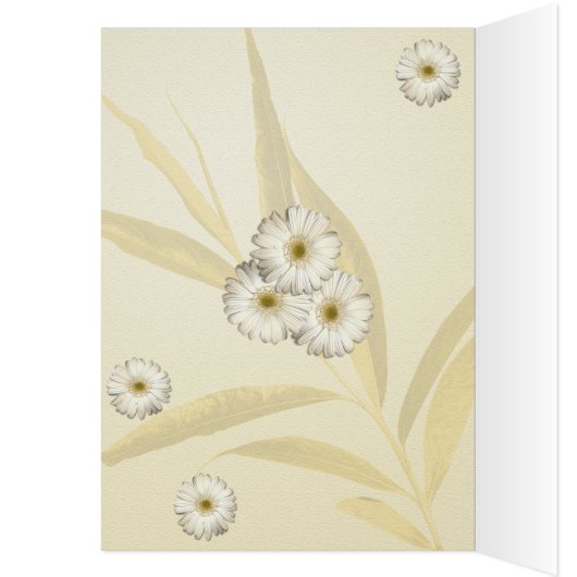 50th Birthday card with daisies. (Inside (Left))