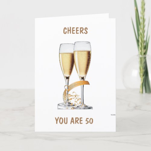 50th BIRTHDAY CELEBRATE AND CHEERS TO YOU Card