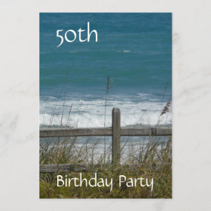 50th Birthday Celebration-Ocean/Female Invitation