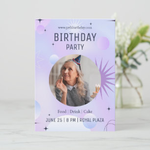 50th Birthday Celebration, Photo 50th Birthday  Invitation