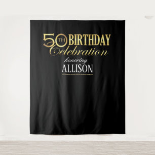 50th Birthday celebration photo backdrop