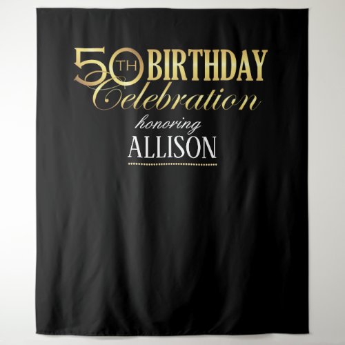 50th Birthday celebration photo backdrop