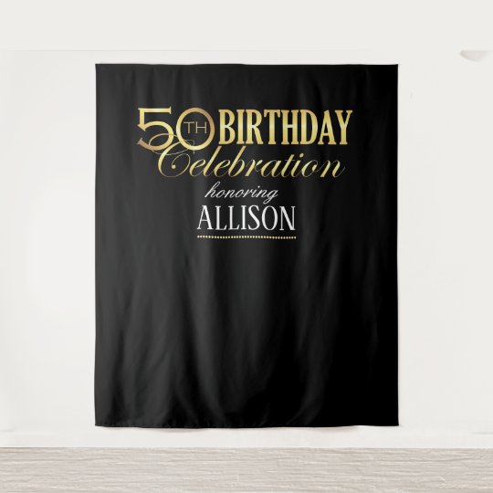 50th Birthday celebration photo backdrop | Zazzle.com