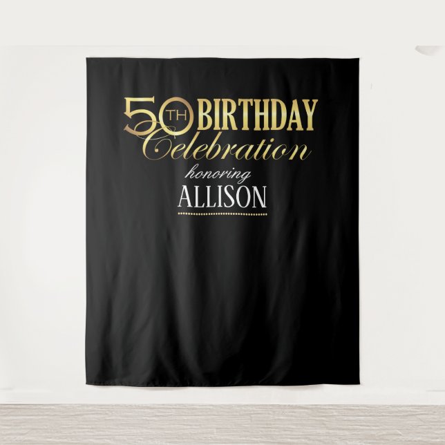 50th Birthday celebration photo backdrop (Front)