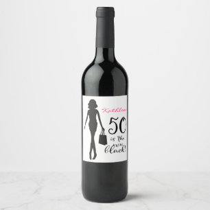 50th Birthday Celebration Wine Label