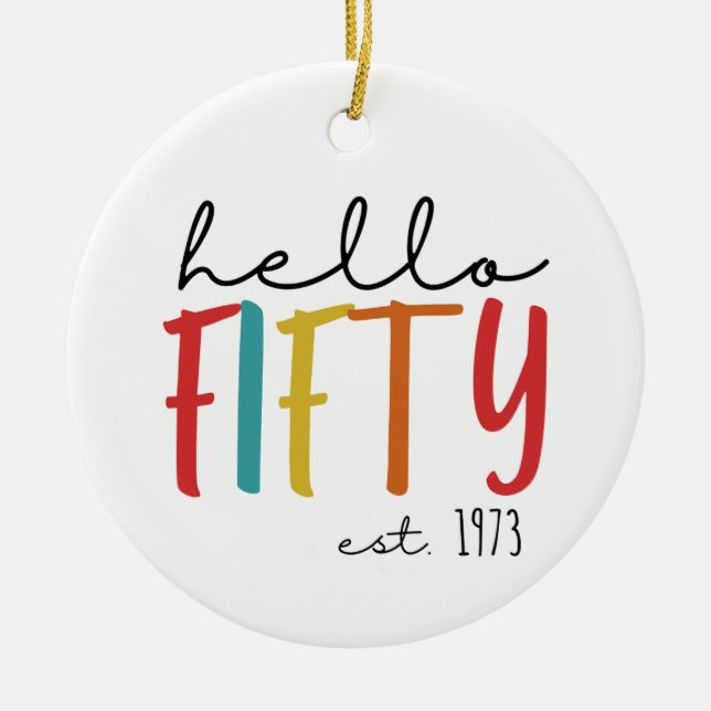 50th Birthday Ceramic Ornament (Front)