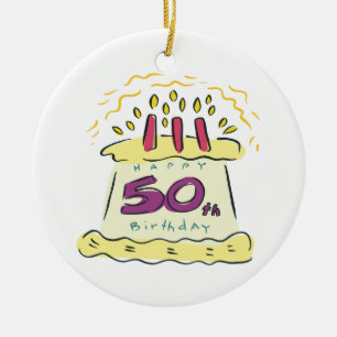 50th Birthday Ceramic Ornament