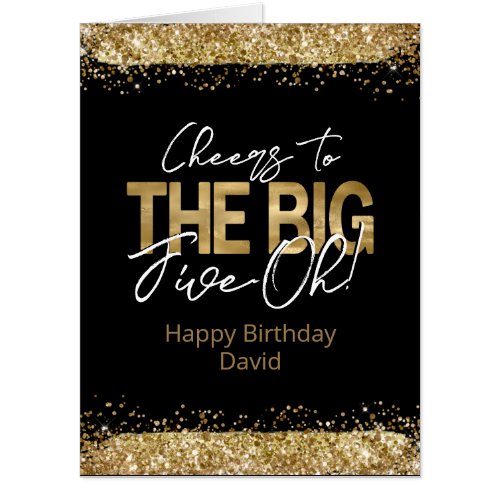 50th Birthday Cheers Big Five Oh Card