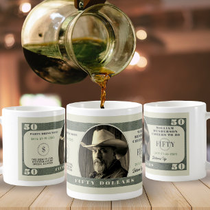 50th Birthday Cheers to 50 Dollar Bill Coffee Mug