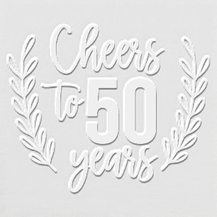 50th Birthday Cheers to 50 Years Botanical Embosser