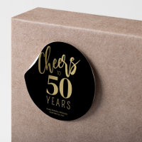 50th Birthday cheers to 50 years gold black