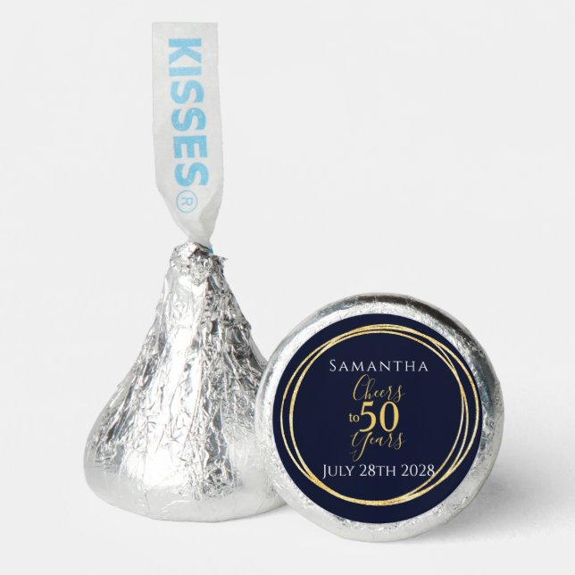 50th Birthday Cheers to 50 Years Party Hershey®'s Kisses® (Front)