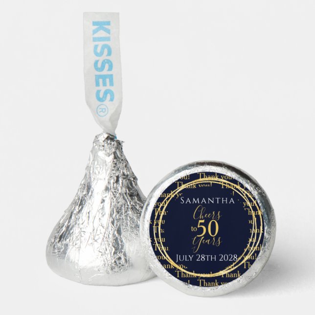 50th Birthday Cheers to 50 Years Thank You Hershey®'s Kisses® (Front)
