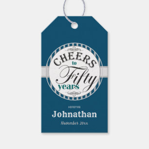 50th Birthday Cheers to Fifty Years Gift Tags