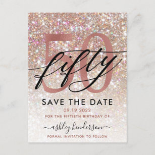 Black Champagne Personalised Wedding Save The Date Cards 
