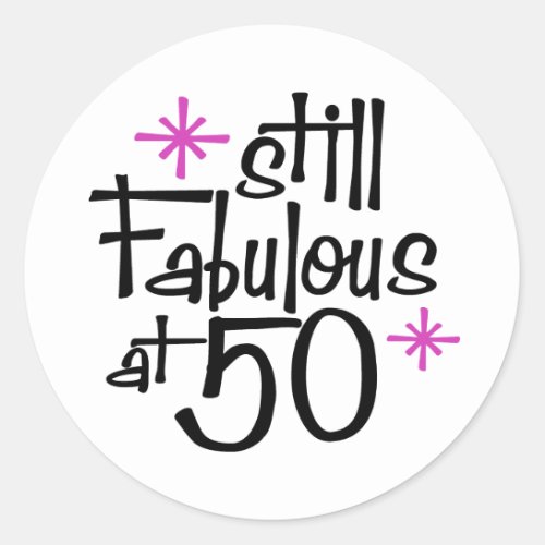50th Birthday Classic Round Sticker