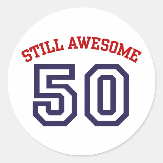 50th Birthday Classic Round Sticker