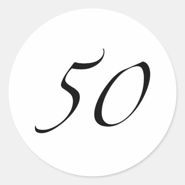 50th Birthday Classic Round Sticker (Front)